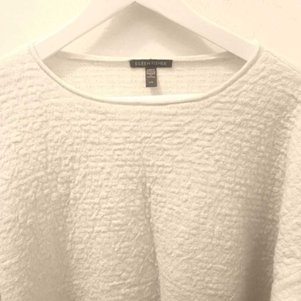 Eileen Fisher | Organic Linen-Blend Crew Neck Sweater - Picture 7 of 10
